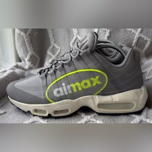 Nike Air Max 95 NS GPX Big Logo Men's Sneakers Grey Size 8 Athletic Shoes